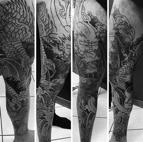 dragon tattoo designs for legs|dragon leg tattoo designs men.